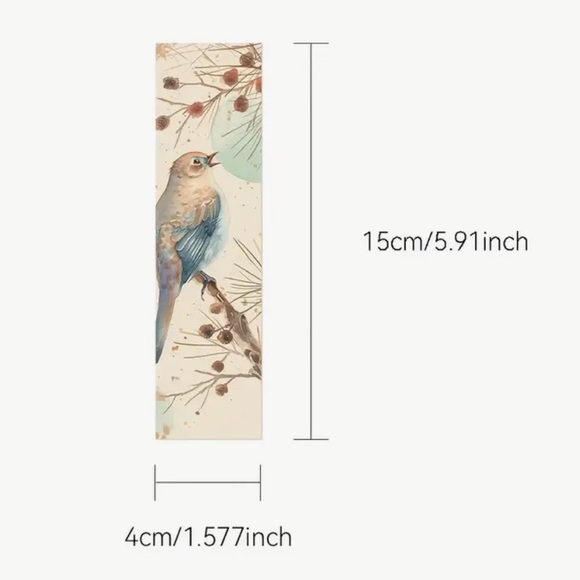(61) Hand-Painted Artistic Bird Bookmark Set of 10 - Unique Aesthetic Designs - Picture 3 of 10